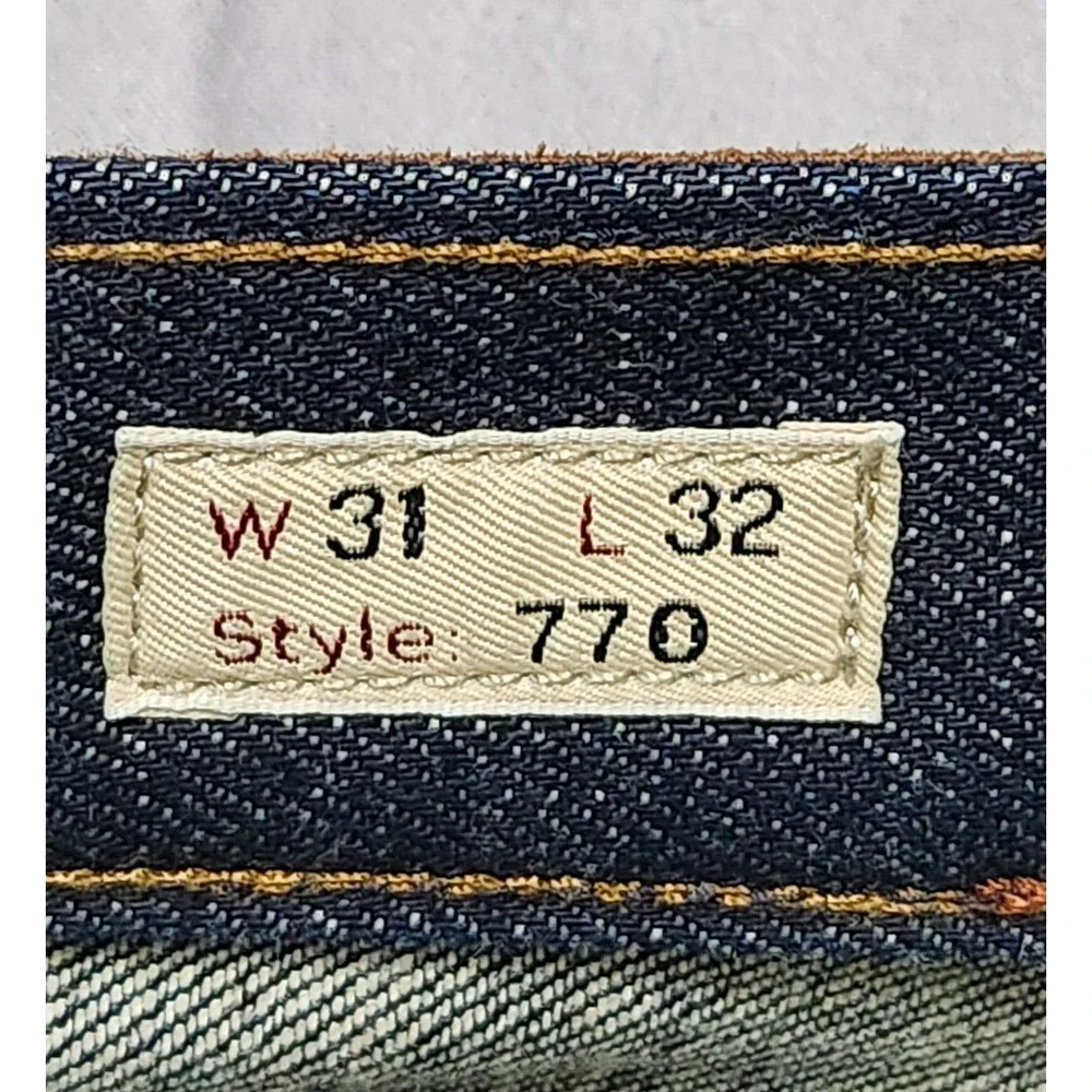 J.Crew Every Stitch Considered 770 Straight Fit Selvedge Jeans Indigo Blue 33x32